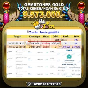 Read more about the article KEMENANGAN SLOT JP HAITOGEL : GEMSTONES GOLD RP. 9.573.000