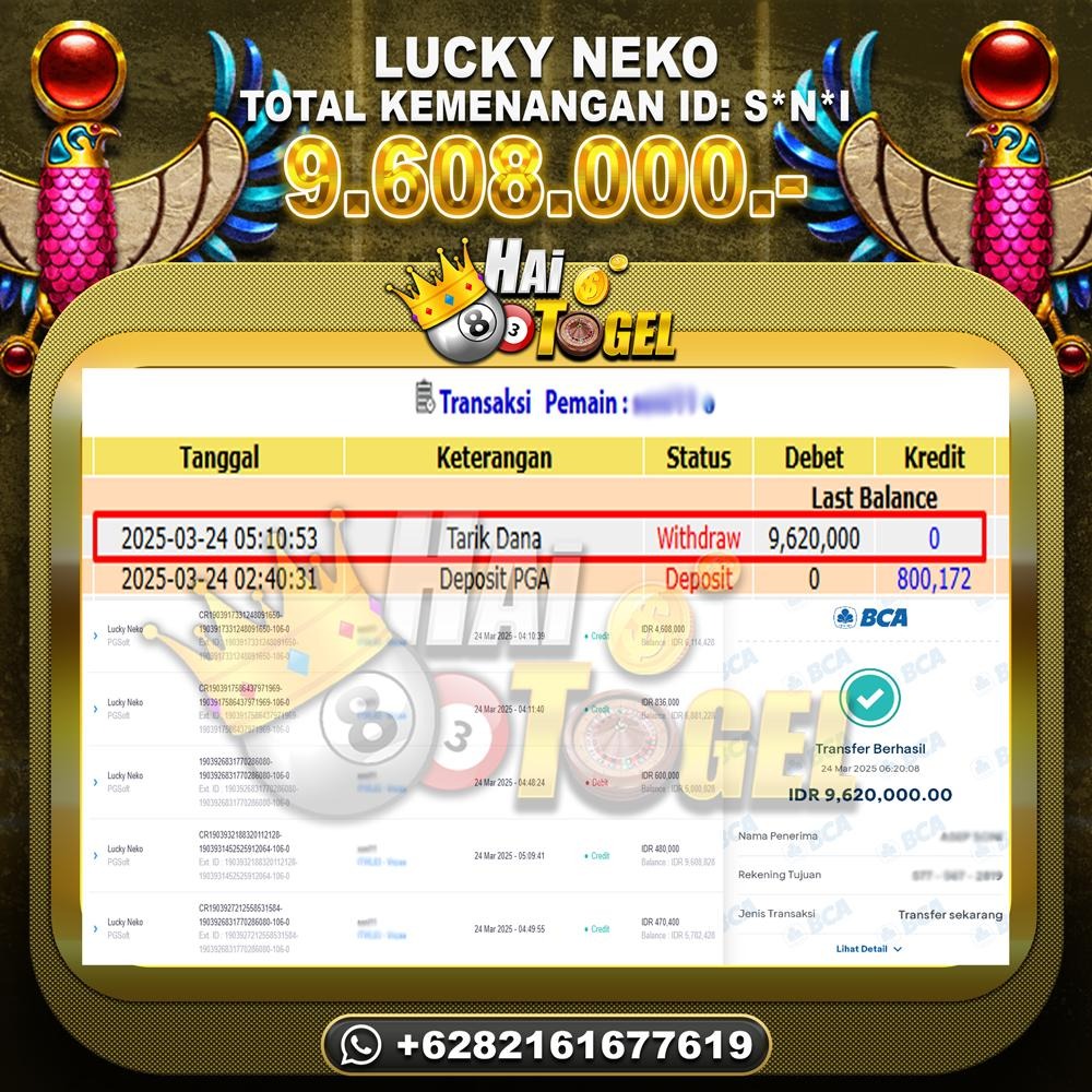 Read more about the article PEMBAYARAN JP SLOT HAITOGEL : SLOT LUCKY NEKO RP. 9.608.000