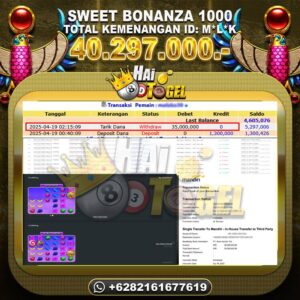 Read more about the article SLOT HAITOGEL JP KEMENANGAN  : SWEET BONANZA 1000 RP. 40.297.000
