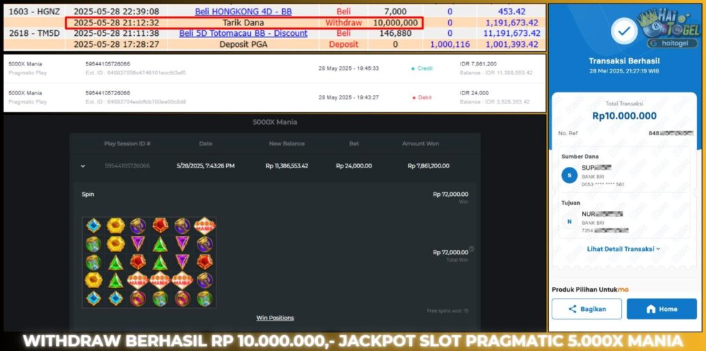 BUKTI JACKPOT HAITOGEL SLOT