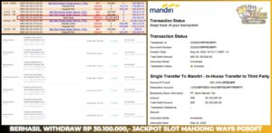 Read more about the article BUKTI HAITOGEL SLOT GACOR MAHJONG WAYS 2 RP. 30.100.000