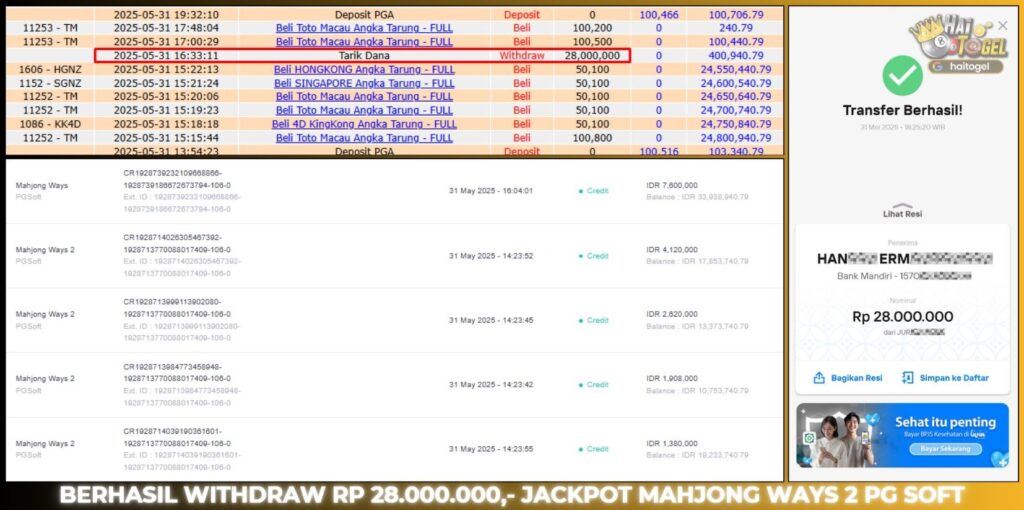 BUKTI JACKPOT HAITOGEL SLOT