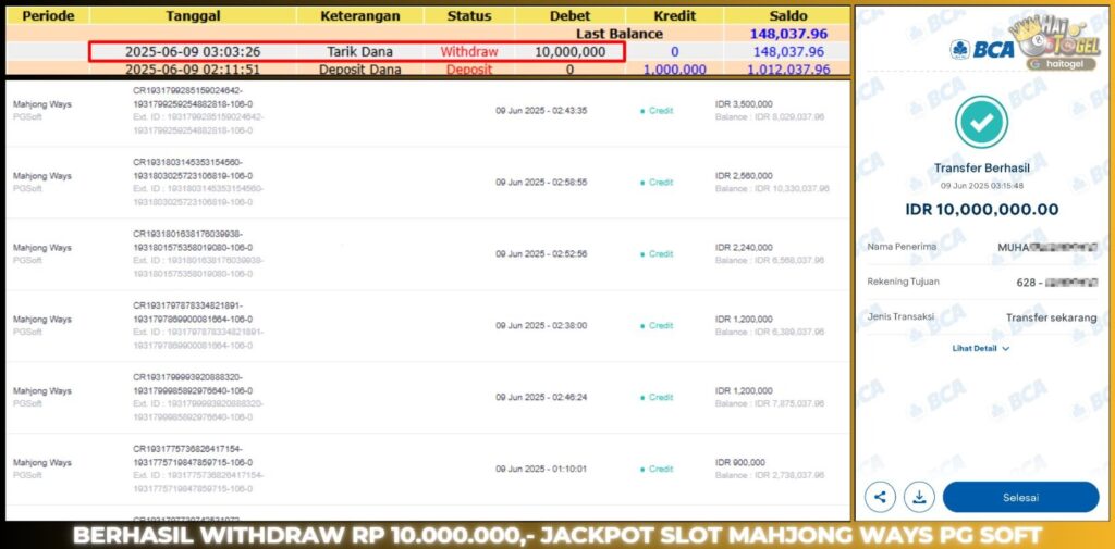 BUKTI JACKPOT HAITOGEL SLOT
