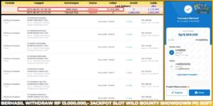 Read more about the article HAITOGEL SLOT BUKTI GACOR WILD BOUNTY SHOWDOWN RP. 13.000.000