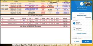 Read more about the article TOGEL BUKTI HAITOGEL KEMENANGAN : SINGAPORE RP.20.000.000