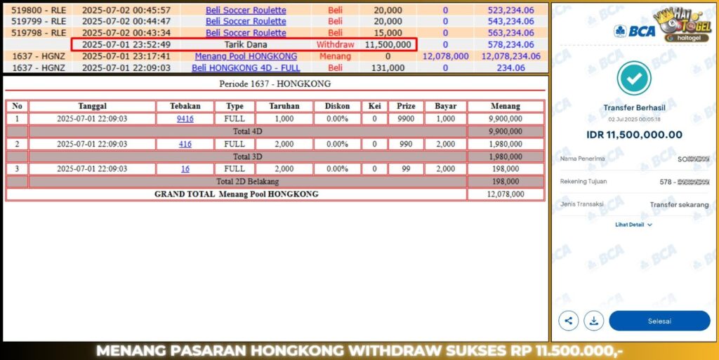 BUKTI JACKPOT HAITOGEL TOGEL
