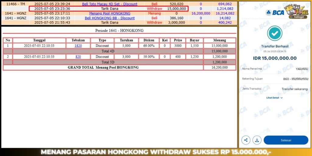 BUKTI JACKPOT HAITOGEL TOGEL