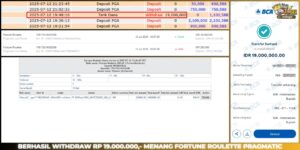 Read more about the article BUKTI JP CASINO HAITOGEL FORTUNE ROULETTE PRAGMATIC RP. 19.000.000