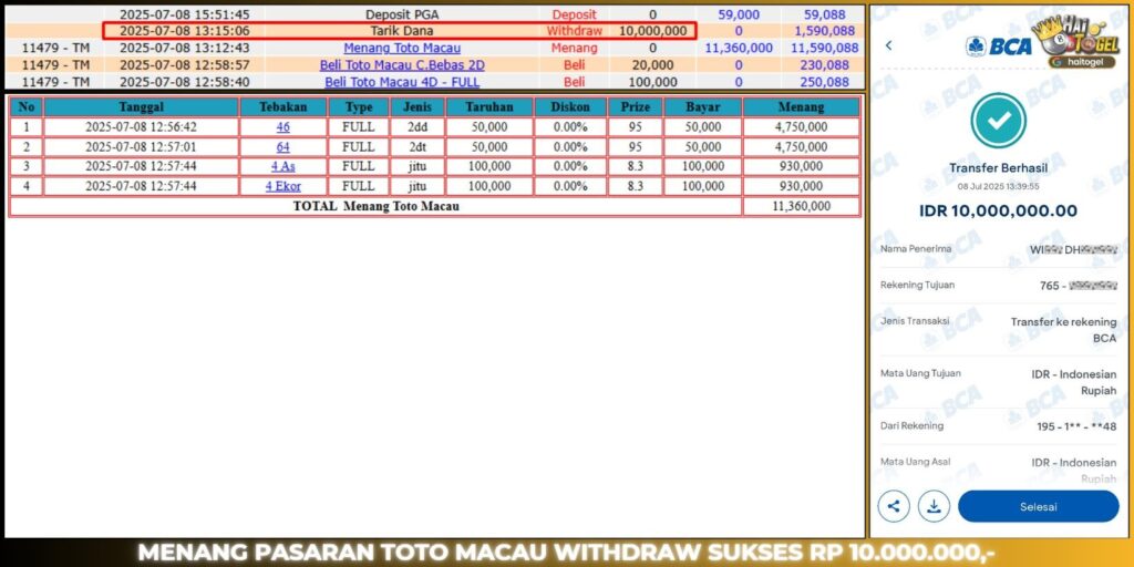 BUKTI JACKPOT HAITOGEL TOGEL