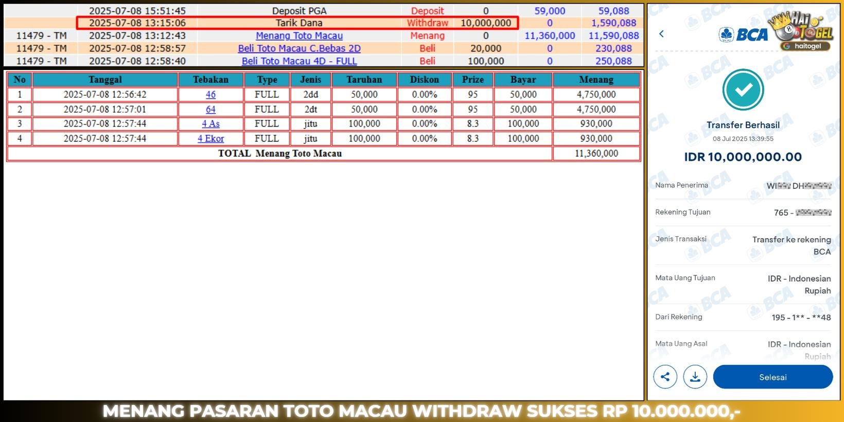You are currently viewing HAITOGEL TOGEL MENANG BESAR : TOTOMACAU4D RP. 10.000.000