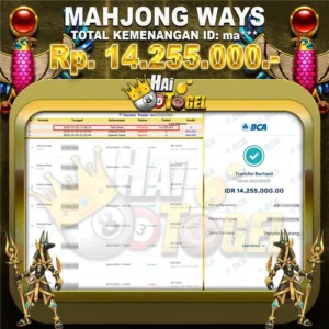 Read more about the article PEMBAYARAN SLOT HAITOGEL GACOR MAHJONG WAYS RP. 14.255.000