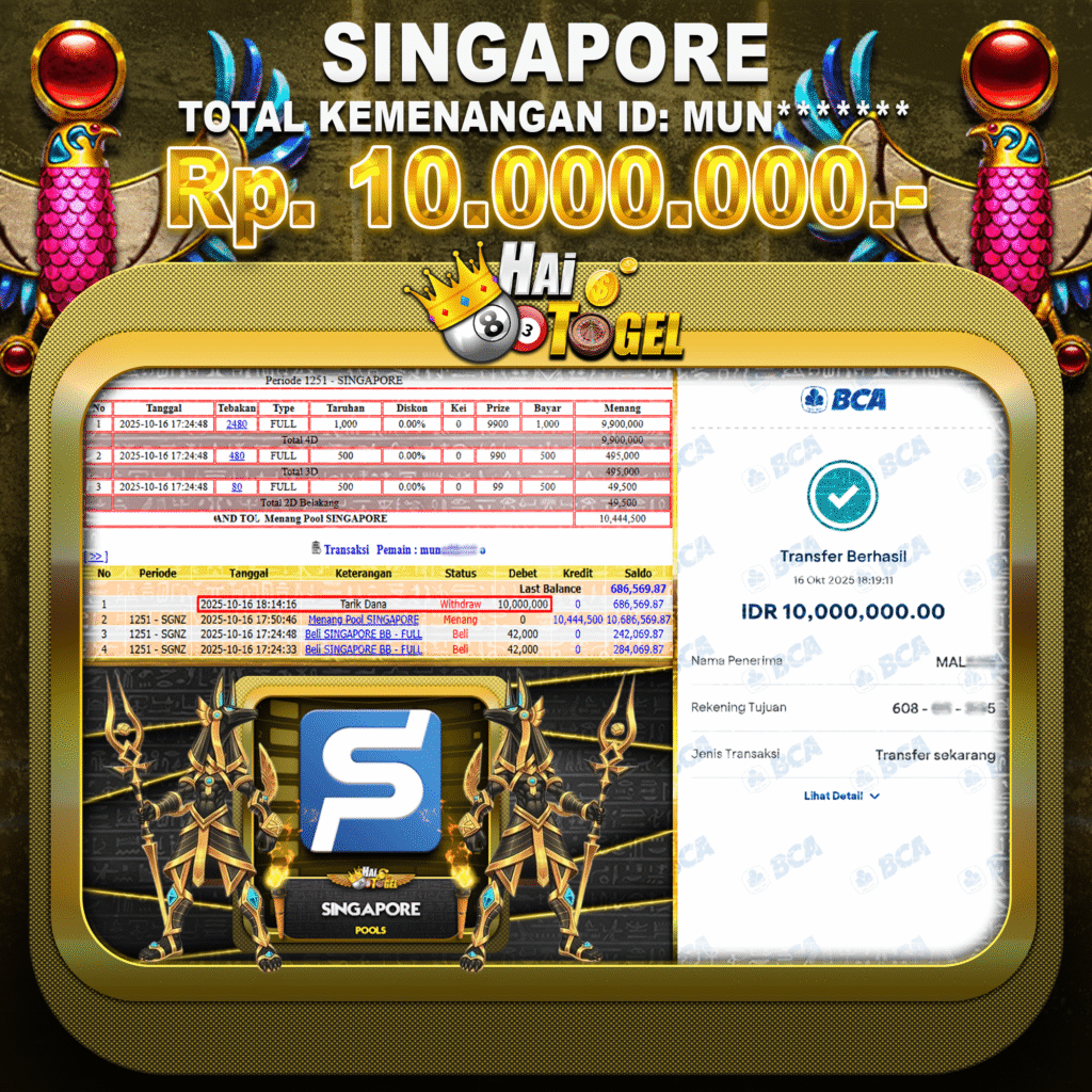 BUKTI JACKPOT HAITOGEL TOGEL