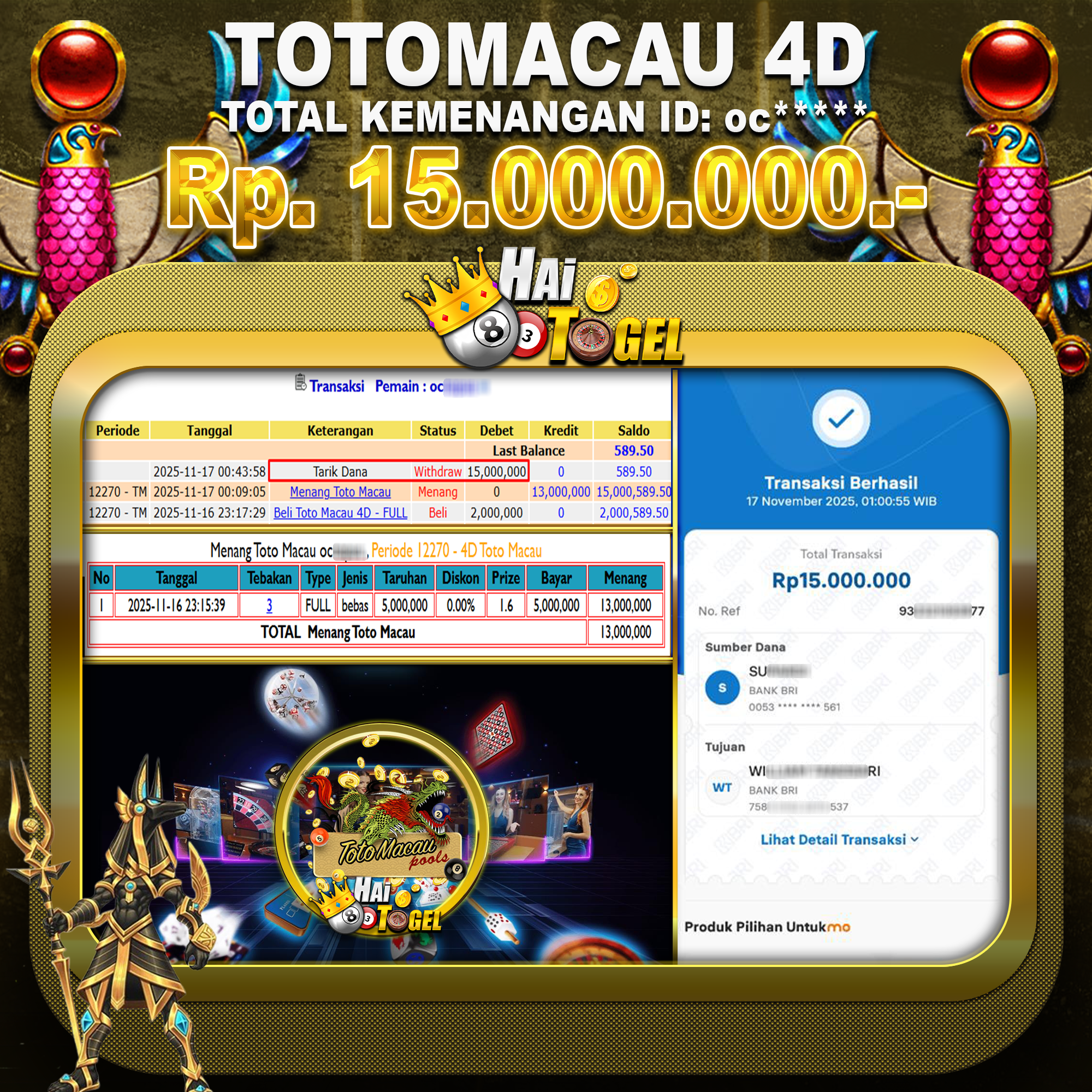 You are currently viewing CUAN TOGEL TOTOMACAU4D HAITOGEL MENANG Rp 15.000.000 WD CEPAT