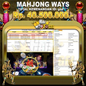 Read more about the article MAHJONG MUDAH JACKPOT HAITOGEL BAYAR TUNTAS RP. 40.500.000