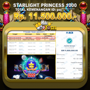 Read more about the article MEGA WIN SLOT GACOR STARLIGHT PRINCESS 1000 SEBESAR Rp11,500,000 JUTA DIBAYAR LUNAS SITUS HAITOGEL