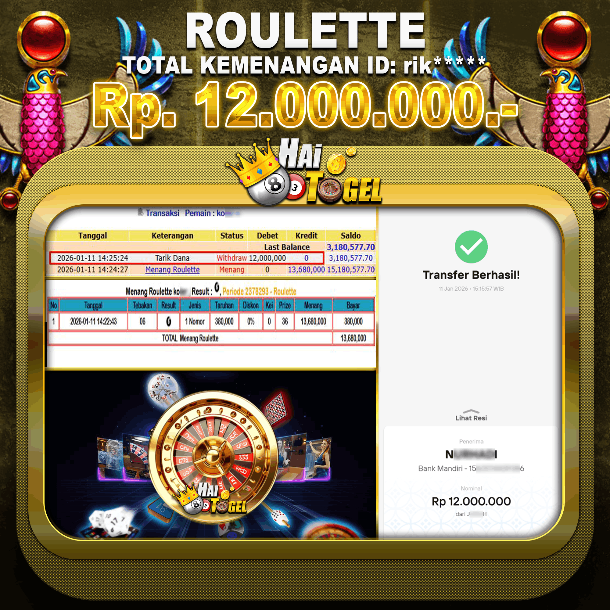 Read more about the article STRATEGI AMPUH MENANG 12 JUTA DARI PERMAINAN ROULETTE CASINO DI SITUS HAITOGEL
