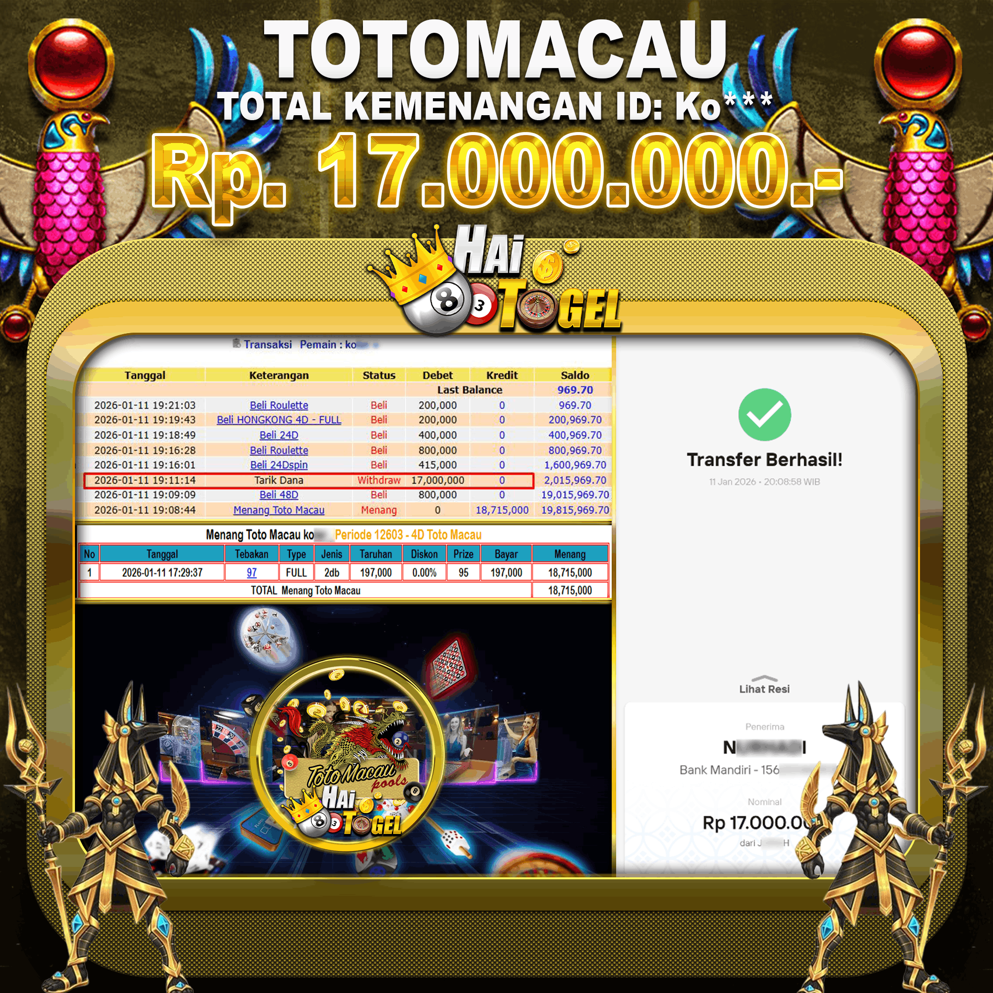 Read more about the article BUKTI NYATA MENANG TOTOMACAU 17 JUTA DI HAITOGEL | DAFTAR DAN MAIN SEKARANG