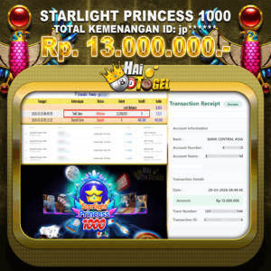 Read more about the article STRATEGI SLOT GACOR STARLIGHT PRINCESS 1000 SEBESAR Rp13,000,000 JUTA DIBAYAR LUNAS SITUS HAITOGEL