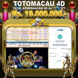 Read more about the article HAITOGEL TOGEL MENANG BESAR : TOTOMACAU4D RP. 19.000.000