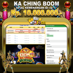 Read more about the article TIPS KEMENANGAN SLOT HAITOGEL KA CHING BOOM RP. 10.000.000