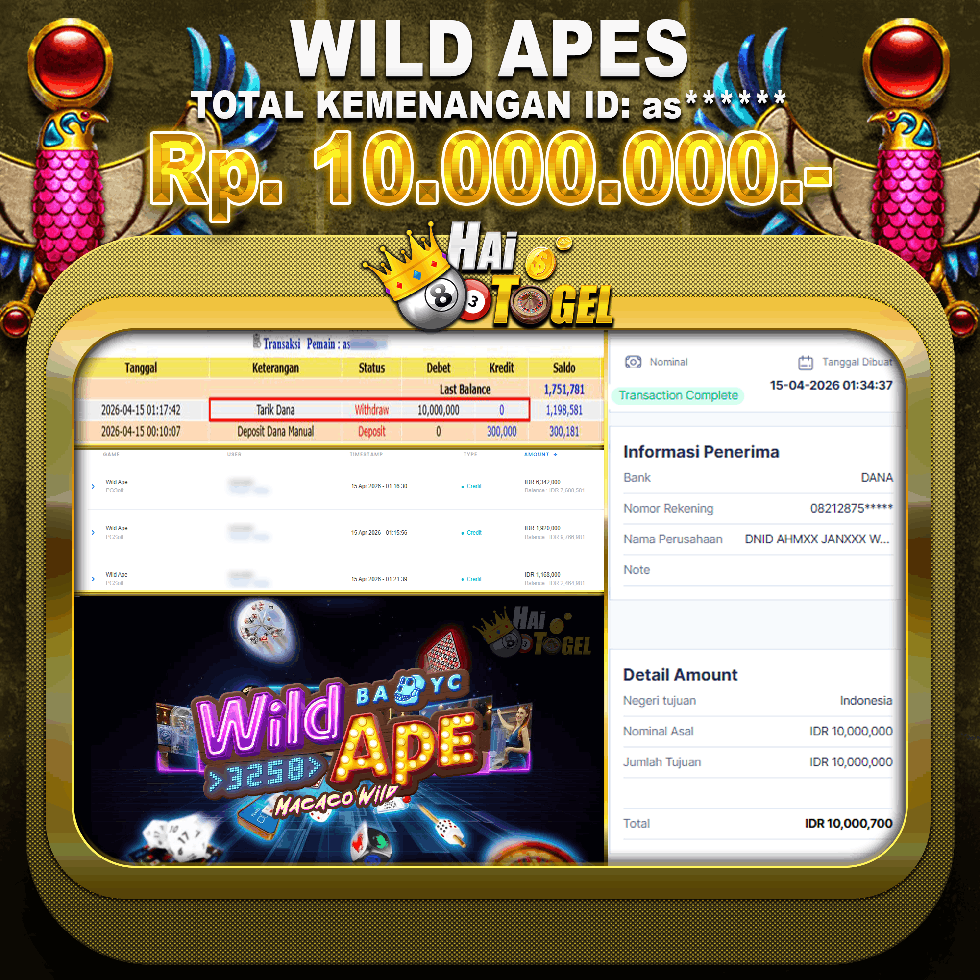 You are currently viewing HASIL SLOT BUKTI PEMBAYARAN : GATES OF OLYMPUS RP. 10.000.000