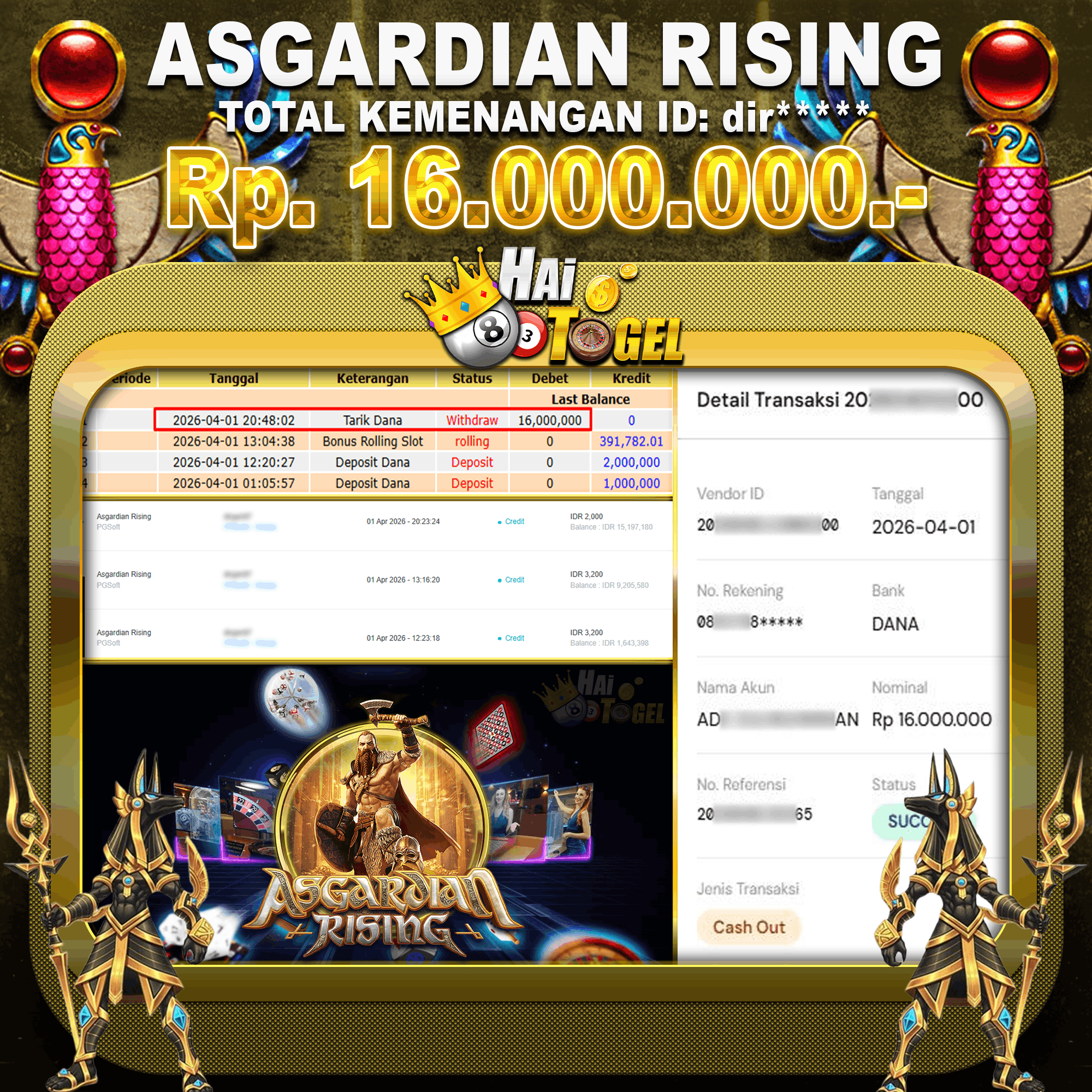 Read more about the article MENANG WOW ASGARDIAN RISING GACOR HARI INI DI HAITOGEL DAN MUDAH MENANG Rp16.000.000