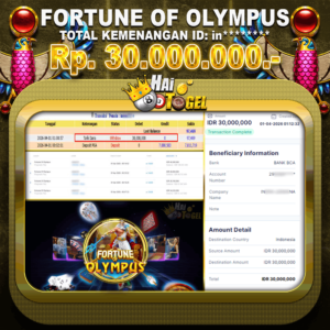 Read more about the article KEMENANGAN FORTUNE OLYMPUS SLOT RP. 30.000.000