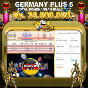 Read more about the article HASIL TOGEL HAITOGEL GERMANY PLUS 5 : RP. 30.000.000