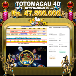 Read more about the article JP TOGEL – TRIK RAHASIA MENANG TOTOMACAU 4D RP47.500.000 JUTA DI HAITOGEL HARI INI