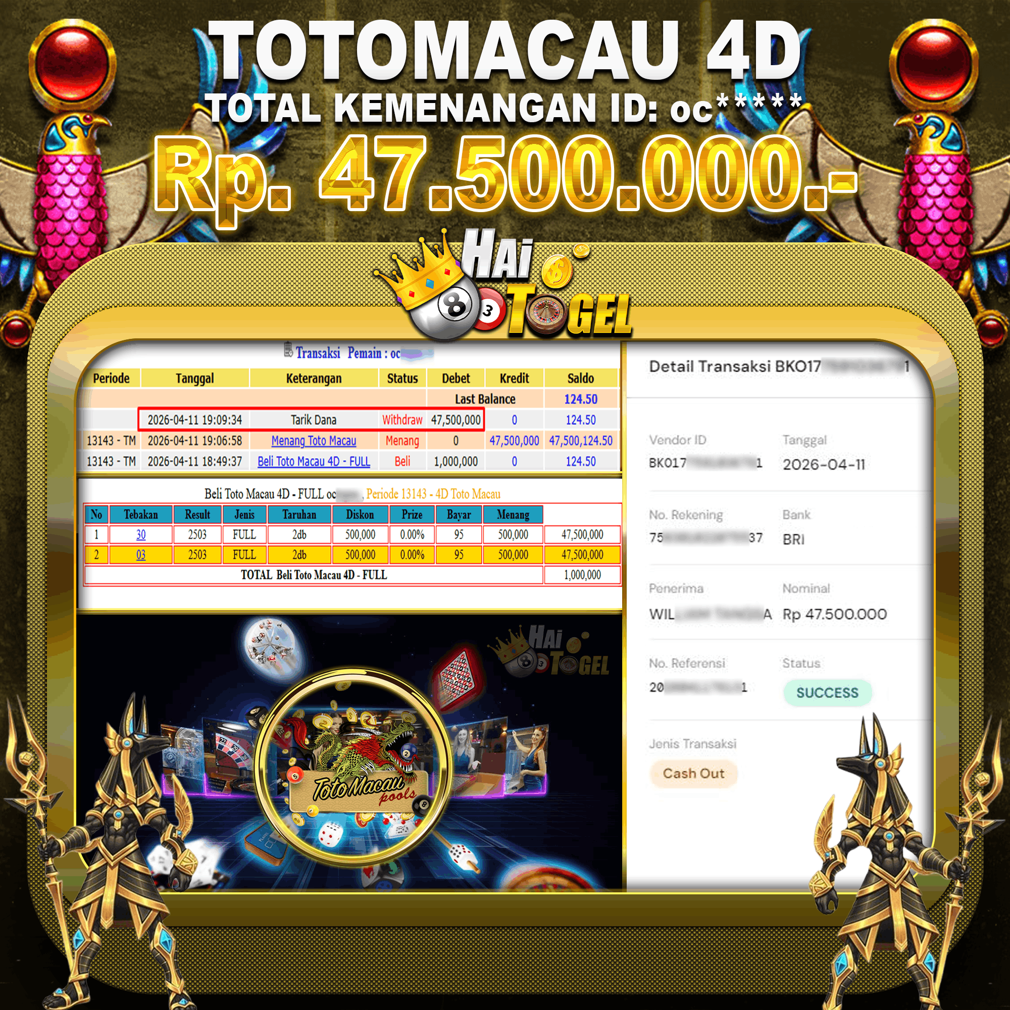 You are currently viewing JP TOGEL – TRIK RAHASIA MENANG TOTOMACAU 4D RP47.500.000 JUTA DI HAITOGEL HARI INI