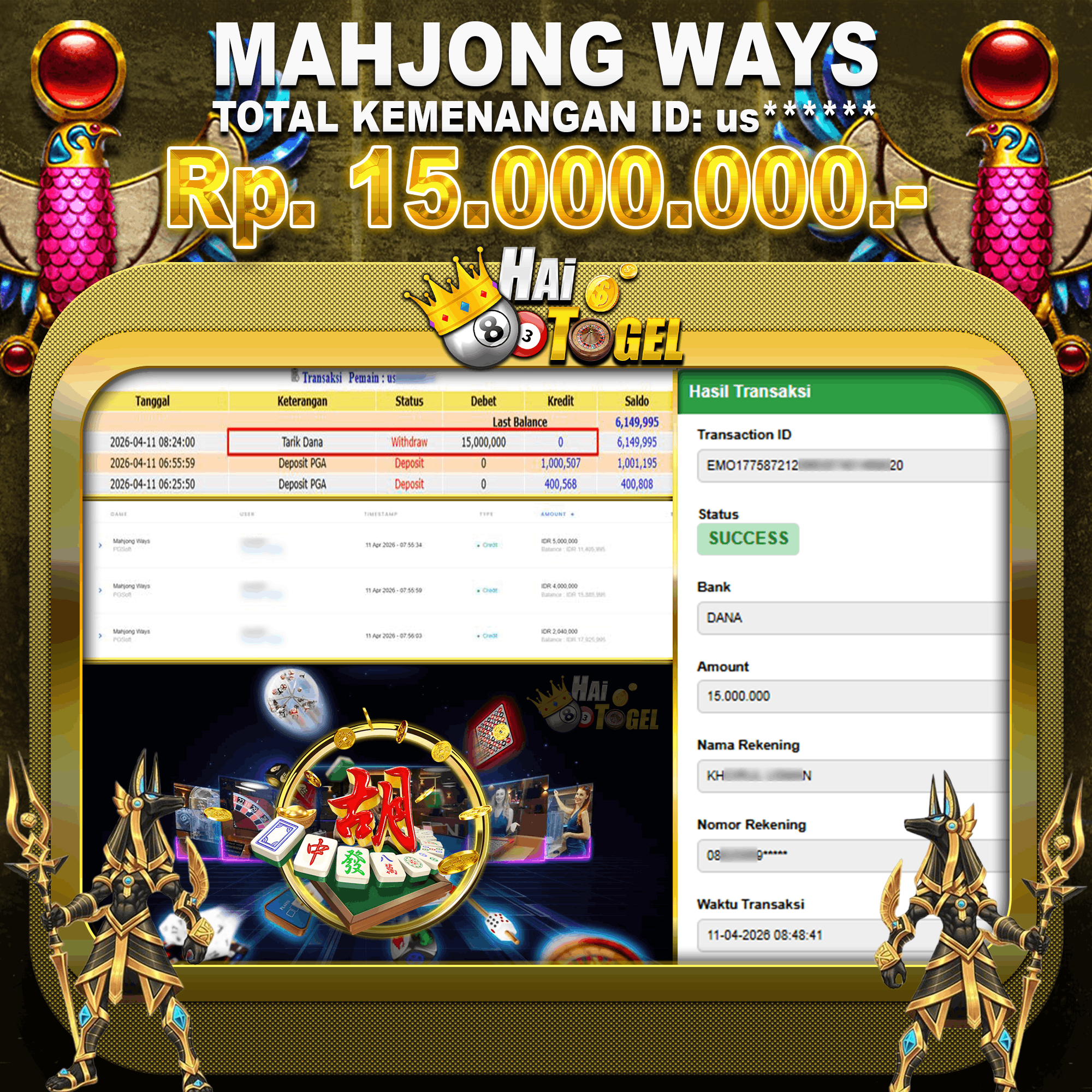 Read more about the article DARI SPIN HINGGA MAXWIN HAITOGEL SLOT MAHJONG WAYS MENANG Rp 15.000.000
