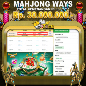 Read more about the article AUTO CUAN HAITOGEL SLOT MAHJONG WAYS  RP. 30.000.000