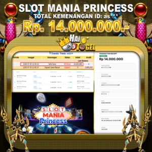 Read more about the article HASIL JACKPOT HAITOGEL SLOT : SLOT MANIA PRINCESS RP. 14.000.000