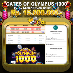 Read more about the article PEMBAYARAN BUKTI SLOT JP GATES OF OLYMPUS 1000 RP. 15.000.000