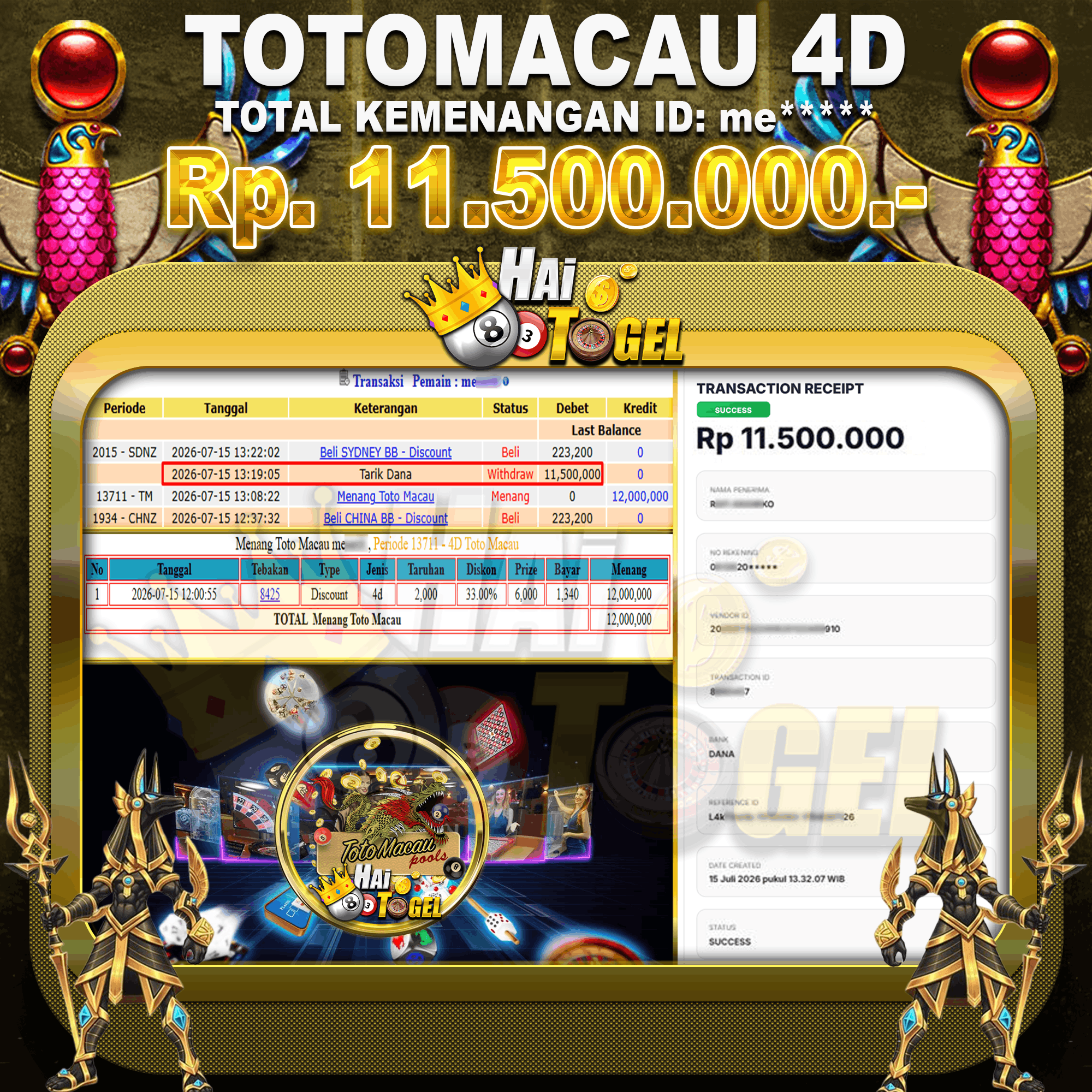You are currently viewing HASIL TOGEL – TRIK RAHASIA MENANG TOTOMACAU 4D RP11.500.000 JUTA DI HAITOGEL HARI INI